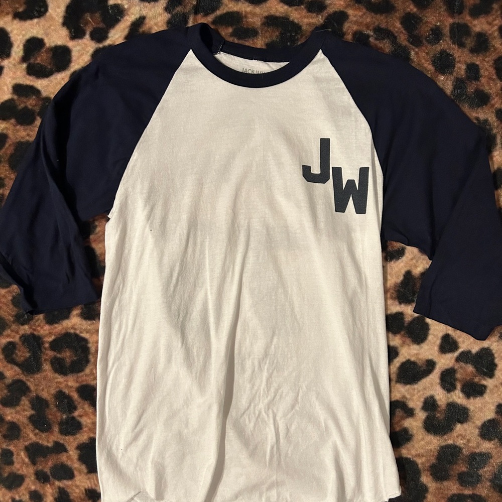 Jack White Stripes Raglan Baseball Tee M